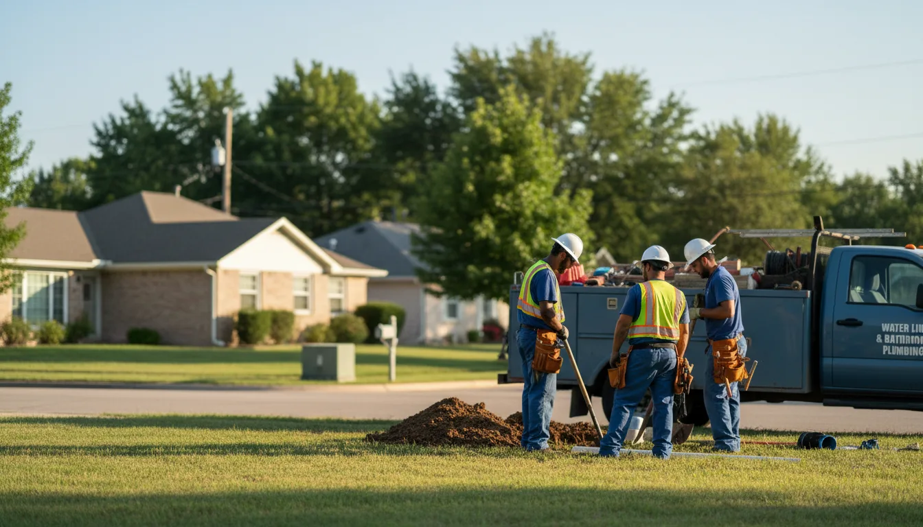 Residential water line and bathroom plumbing service in Alanreed, TX
